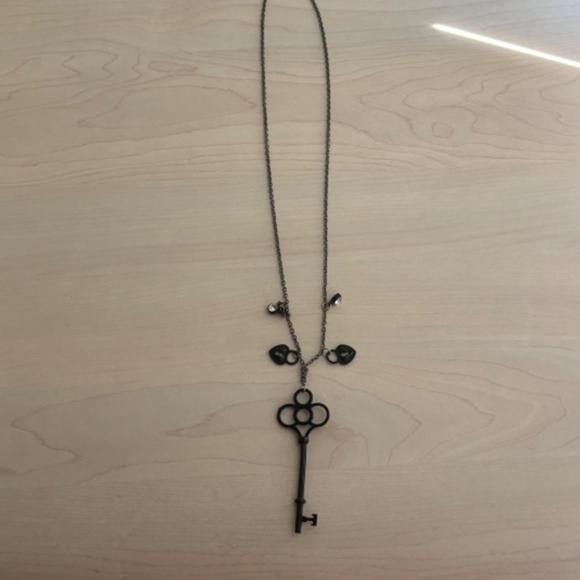 New “Key to Your Heart” Handmade Key Necklace w/ Heart Key & Gemstone Charms - Picture 8 of 8